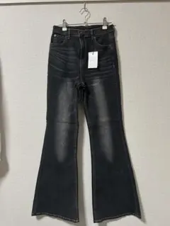 新品未使用　GRL ストレッチフレアデニムパンツMサイズ　ブラック Cu532