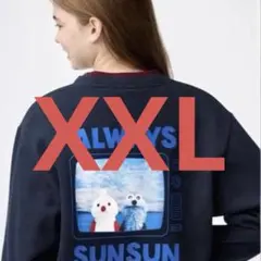 XXLサイズ　GU パペットスンスン スウェット ネイビー