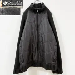 コロンビア　中綿＆肉厚アクリルニットドッキング　ヘヴィウェイトパデッドブルゾン