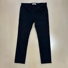 GU 32インチブラックパンツスリムフィット 5ポケット