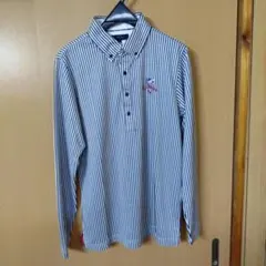 Callaway ストライプ長袖 ポロシャツ M