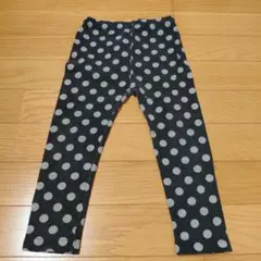 ユニクロ レギンスパンツ 10分丈 90㎝ 黒 ドット