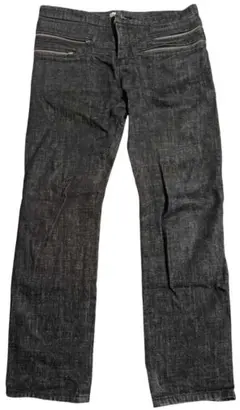 contena store ストレートデニム　ジッパー　ブラック