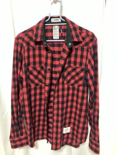 BEDWIN レッドブラックチェック 長袖シャツ