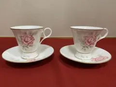AVONローズクラブ ノリタケボーンチャイナ カップアンドソーサー2客セット