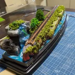 ⭐️Nゲージ ミニジオラマ ⭐️渓流とトンネルのある秋の風景 - メルカリ