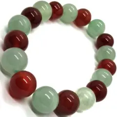 天然石ブレスレット☆グリーンアベンチュリン10ミリ　瑪瑙10ミリ
