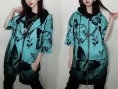 NieR CLOTHING バタフライ 半袖パーカー グラデーション