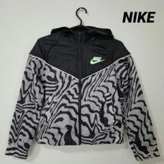 ナイキ NIKE ウインドブレーカー 黒/グレー ゼブラ M ジャンパーアウター