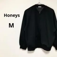 ハニーズ レディース MA-1 ジャケット ブルゾン 黒 ブラック M