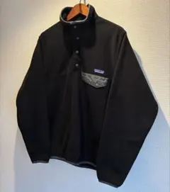 patagonia スナップT フリース S ブラックxグレー パタゴニア