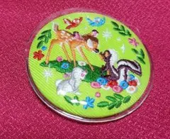 Disney Characters2 刺繍缶バッジ　バンビの缶バッジ