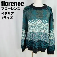 イタリア製　florence フローレンス Lサイズ ニットセーター　a99のサムネイル
