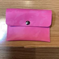 マルチポーチ　ミニ　ハンドメイド　本革　革細工　レザークラフト