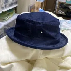 ダークブルー コットン バケットハット Mサイズ