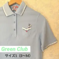 Green Clubs 半袖ポロシャツ シルベスター刺繍 水色 レディースのサムネイル