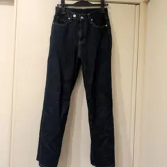 無印良品　ダークブルーデニム バギーパンツ