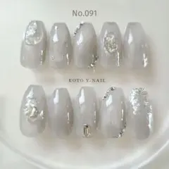 ネイルチップ　ニュアンスネイル　ウェディング　振袖ネイル　結婚式　卒業式　成人式