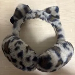 キティちゃん ヒョウ柄耳あて・イヤーマフ