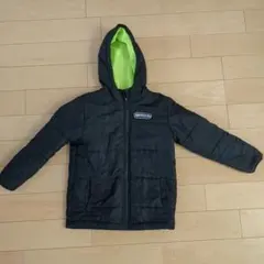 OUTDOOR 中綿コート 130サイズ 黒/緑 アウトドア