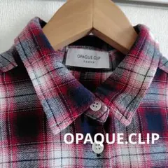 OPAQUE.CLIP チェック柄 長袖シャツ オーバーサイズ