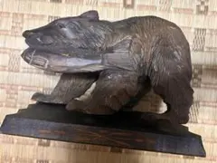 最高級熊1959年 在銘『秀峰』作 木彫り 熊 置物 細密細工 木工芸 工芸
