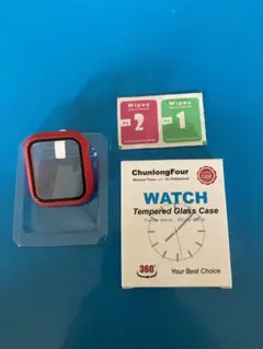 ⭐️ChunlongFour Apple Watch用 強化ガラスケース レッド