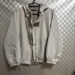 【短期出品】軽量 裏地つき ベージュ フード付き マウンテンパーカー M