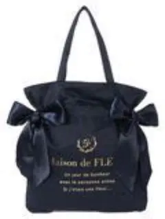 Maison de FLEUR ダブルリボントートバッグ