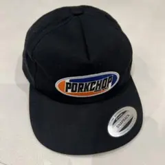 Porkchop ブラック スナップバックキャップ