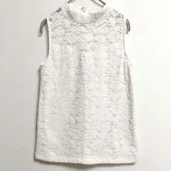【INGNI】ノースリーブ トップス(М)レース カットソー ホワイト