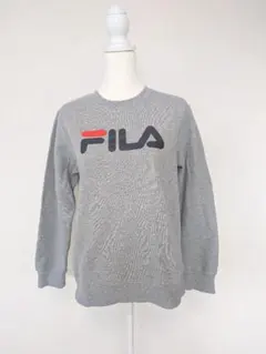 【FILA】フィラ　レディース　長袖トレーナー　グレー　M　裏起毛
