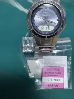 casio　メタル 二次電池交換済 ウェーブセプター　オートライト　電波ソーラー
