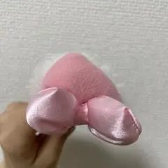マリーちゃん　ピンク リボン付き ヘアピン
