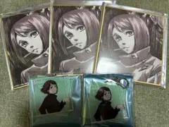 呪術廻戦展　グッズ　アクリルキーホルダー&ミニ色紙　計5点セット　家入硝子