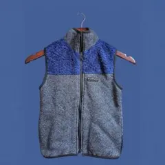 キッズ ベスト 130cm ネイビー 紺 シェルパフリース/ニット風