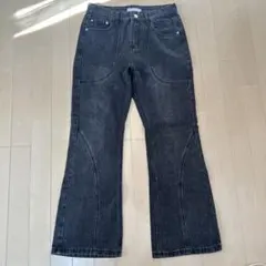 メンズ　フレアデニムパンツ