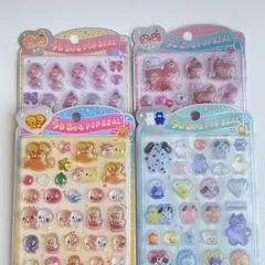 正規品　うるちゅるポップシール　モジョジョジョ　モンチッチ　なっとうちゃん