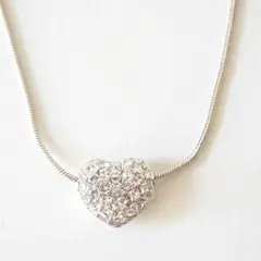 スワロフスキー リバーシブル ハート ペンダント