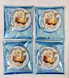 鬼滅の刃 ufotable Cafe TO GO 宮城 嘴平伊之助 缶バッジ4個