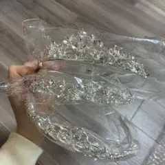 【新品】 結婚式 ヘッドドレス ティアラ 3点 シルバー