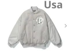 2013 グレー スタジャン ロゴ刺繍付き　新品