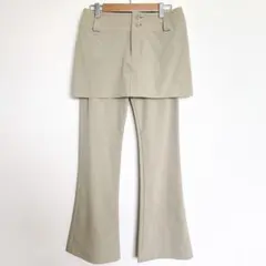 ルーニィ　2WAY スカート付きパンツ　レイヤード　 フレア　ベージュ　38のサムネイル