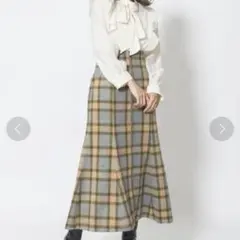 AND COUTURE チェック柄フレアスカート