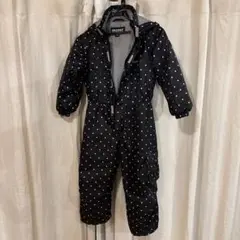VAXPOT 子供用スキーウェア 120サイズ ブラック ドット柄