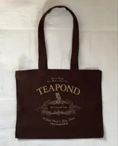 【美品】TEAPOND 麻 トートバッグ(ブラウン)
