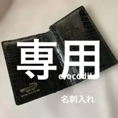 Crocodile Skin 名刺入れ ブラックのサムネイル