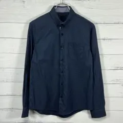 ひ*！様 m.f.editorial ボタンダウン　長袖シャツ ダイヤ柄　ダーク