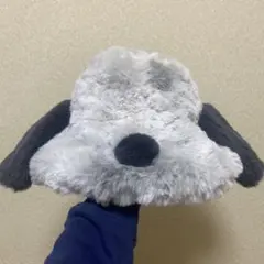 ユニバ　スヌーピー　被り物　帽子　バケハ　グレー