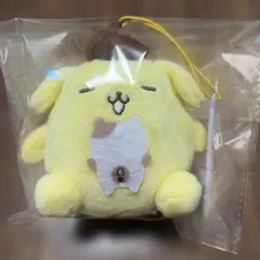 ポムポムプリン ぬいぐるみ マスコット 桃 むにゅぐるみ スタンプ